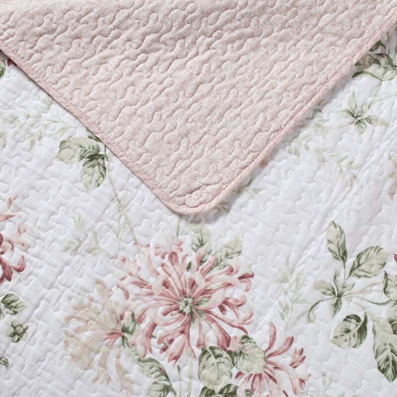 Laura Ashley Honeysuckle Quilt on sale Set FLQN